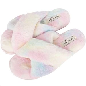 Jessica Simpson Women's Cross Band Slippers